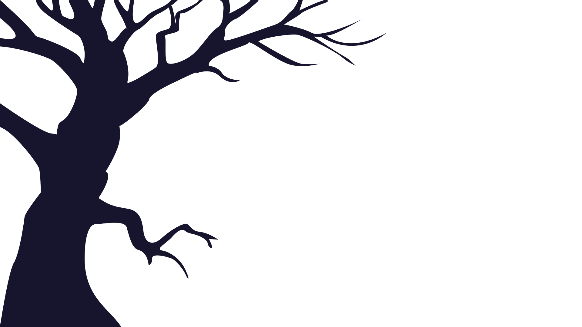 Foreground layer with creepy trees